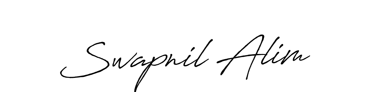How to make Swapnil Alim name signature. Use Antro_Vectra_Bolder style for creating short signs online. This is the latest handwritten sign. Swapnil Alim signature style 7 images and pictures png