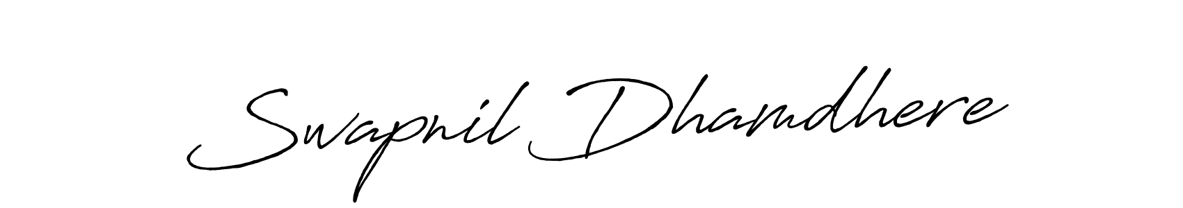 Design your own signature with our free online signature maker. With this signature software, you can create a handwritten (Antro_Vectra_Bolder) signature for name Swapnil Dhamdhere. Swapnil Dhamdhere signature style 7 images and pictures png