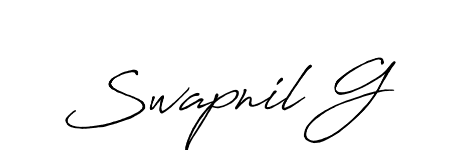 Swapnil G stylish signature style. Best Handwritten Sign (Antro_Vectra_Bolder) for my name. Handwritten Signature Collection Ideas for my name Swapnil G. Swapnil G signature style 7 images and pictures png