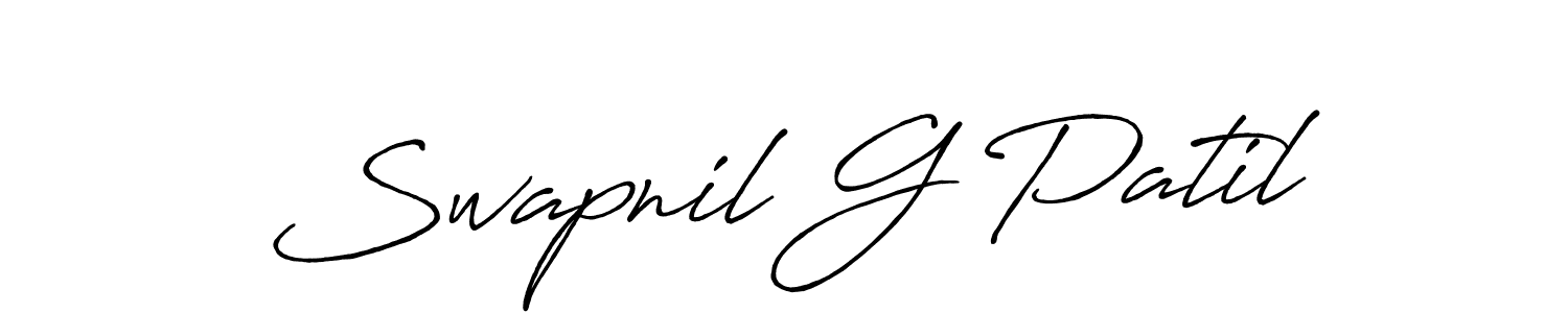 Use a signature maker to create a handwritten signature online. With this signature software, you can design (Antro_Vectra_Bolder) your own signature for name Swapnil G Patil. Swapnil G Patil signature style 7 images and pictures png