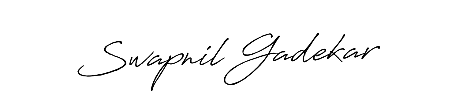 You should practise on your own different ways (Antro_Vectra_Bolder) to write your name (Swapnil Gadekar) in signature. don't let someone else do it for you. Swapnil Gadekar signature style 7 images and pictures png