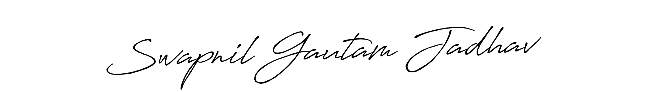 Make a beautiful signature design for name Swapnil Gautam Jadhav. With this signature (Antro_Vectra_Bolder) style, you can create a handwritten signature for free. Swapnil Gautam Jadhav signature style 7 images and pictures png