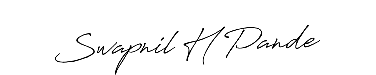 Antro_Vectra_Bolder is a professional signature style that is perfect for those who want to add a touch of class to their signature. It is also a great choice for those who want to make their signature more unique. Get Swapnil H Pande name to fancy signature for free. Swapnil H Pande signature style 7 images and pictures png