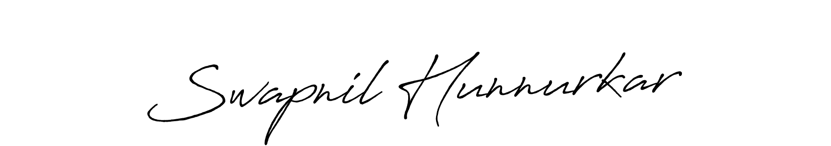 How to make Swapnil Hunnurkar name signature. Use Antro_Vectra_Bolder style for creating short signs online. This is the latest handwritten sign. Swapnil Hunnurkar signature style 7 images and pictures png