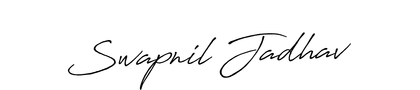 Make a beautiful signature design for name Swapnil Jadhav. With this signature (Antro_Vectra_Bolder) style, you can create a handwritten signature for free. Swapnil Jadhav signature style 7 images and pictures png