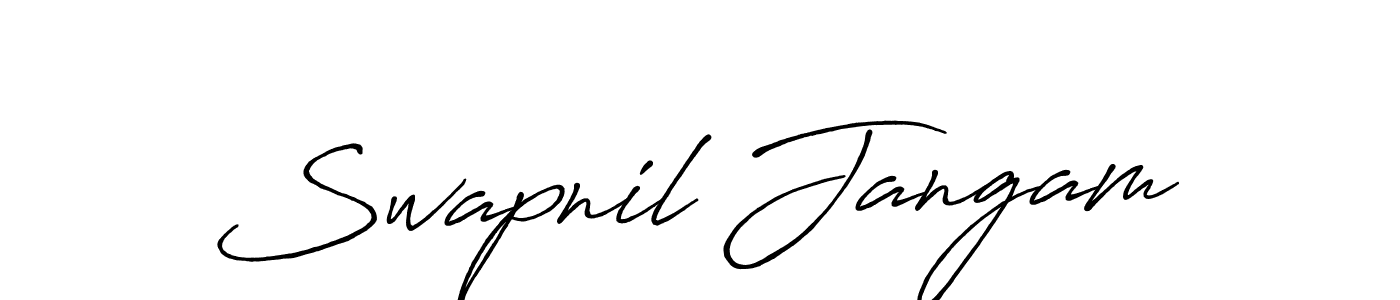 Swapnil Jangam stylish signature style. Best Handwritten Sign (Antro_Vectra_Bolder) for my name. Handwritten Signature Collection Ideas for my name Swapnil Jangam. Swapnil Jangam signature style 7 images and pictures png