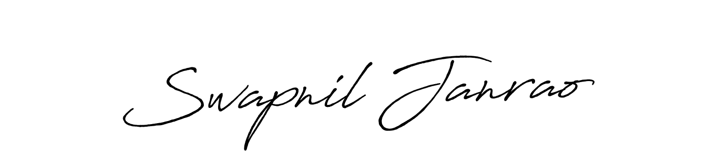 Make a beautiful signature design for name Swapnil Janrao. With this signature (Antro_Vectra_Bolder) style, you can create a handwritten signature for free. Swapnil Janrao signature style 7 images and pictures png