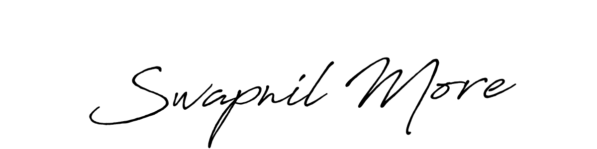 Design your own signature with our free online signature maker. With this signature software, you can create a handwritten (Antro_Vectra_Bolder) signature for name Swapnil More. Swapnil More signature style 7 images and pictures png