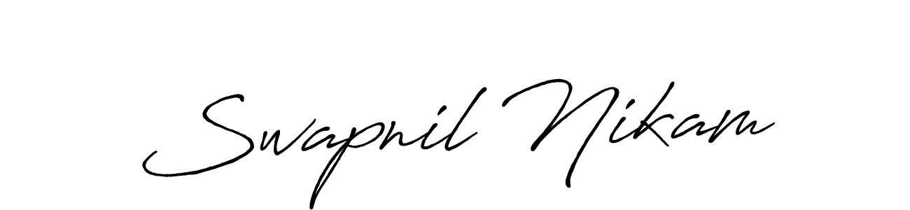 How to make Swapnil Nikam signature? Antro_Vectra_Bolder is a professional autograph style. Create handwritten signature for Swapnil Nikam name. Swapnil Nikam signature style 7 images and pictures png