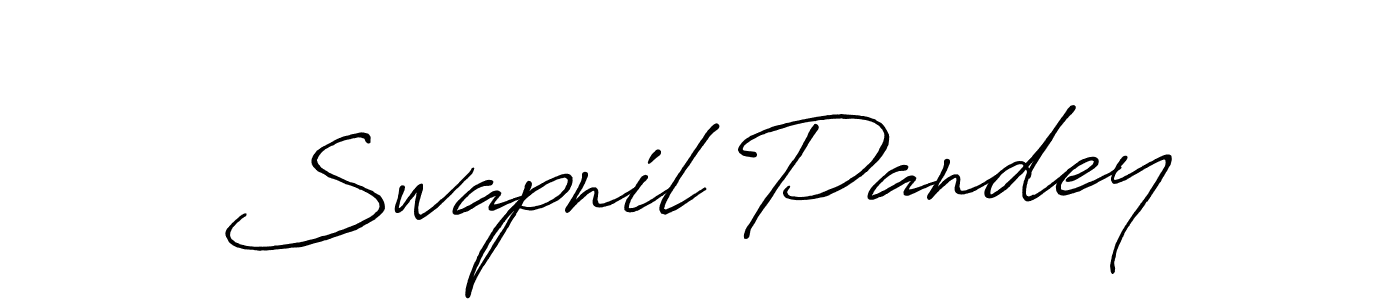 How to make Swapnil Pandey name signature. Use Antro_Vectra_Bolder style for creating short signs online. This is the latest handwritten sign. Swapnil Pandey signature style 7 images and pictures png