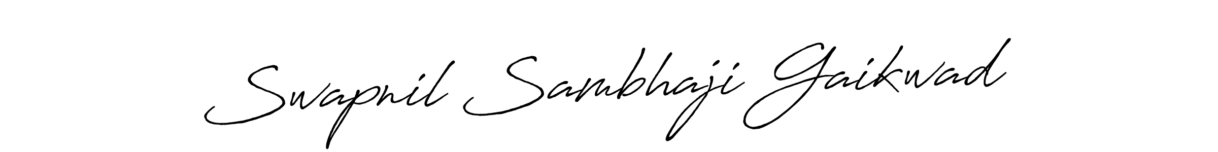 Create a beautiful signature design for name Swapnil Sambhaji Gaikwad. With this signature (Antro_Vectra_Bolder) fonts, you can make a handwritten signature for free. Swapnil Sambhaji Gaikwad signature style 7 images and pictures png