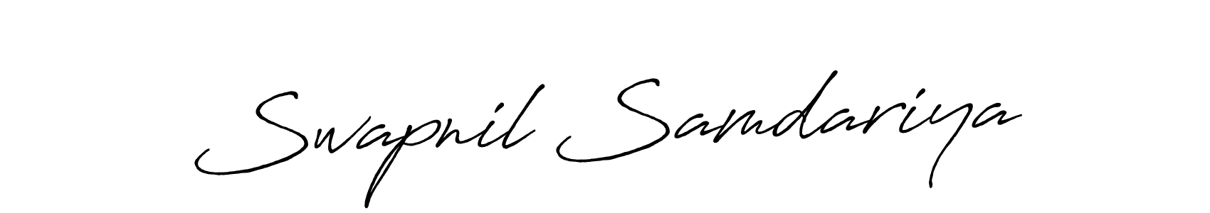 How to make Swapnil Samdariya name signature. Use Antro_Vectra_Bolder style for creating short signs online. This is the latest handwritten sign. Swapnil Samdariya signature style 7 images and pictures png