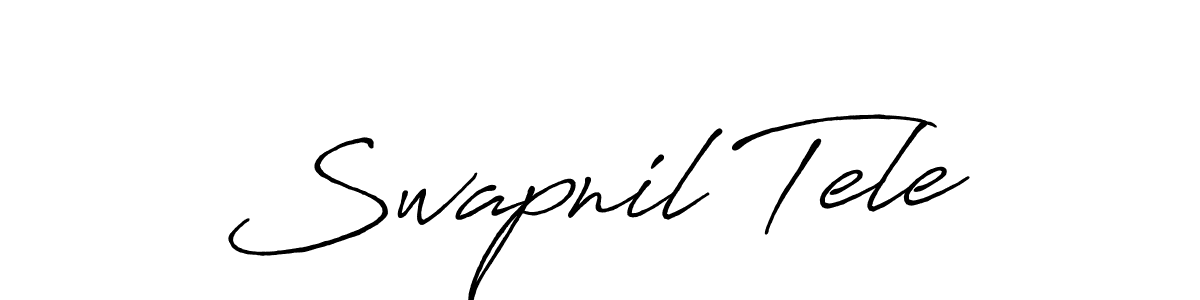 Make a beautiful signature design for name Swapnil Tele. With this signature (Antro_Vectra_Bolder) style, you can create a handwritten signature for free. Swapnil Tele signature style 7 images and pictures png