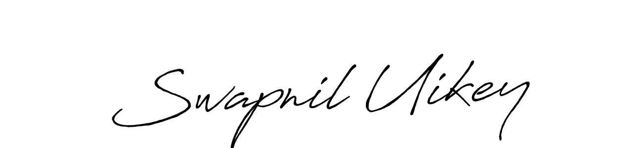 How to make Swapnil Uikey name signature. Use Antro_Vectra_Bolder style for creating short signs online. This is the latest handwritten sign. Swapnil Uikey signature style 7 images and pictures png