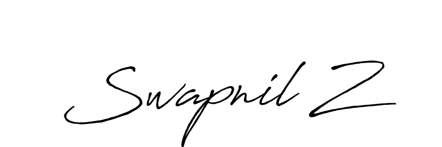 Create a beautiful signature design for name Swapnil Z. With this signature (Antro_Vectra_Bolder) fonts, you can make a handwritten signature for free. Swapnil Z signature style 7 images and pictures png