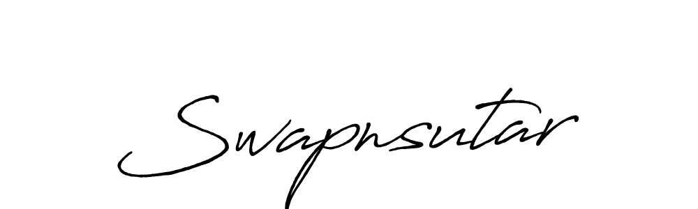 Make a beautiful signature design for name Swapnsutar. With this signature (Antro_Vectra_Bolder) style, you can create a handwritten signature for free. Swapnsutar signature style 7 images and pictures png