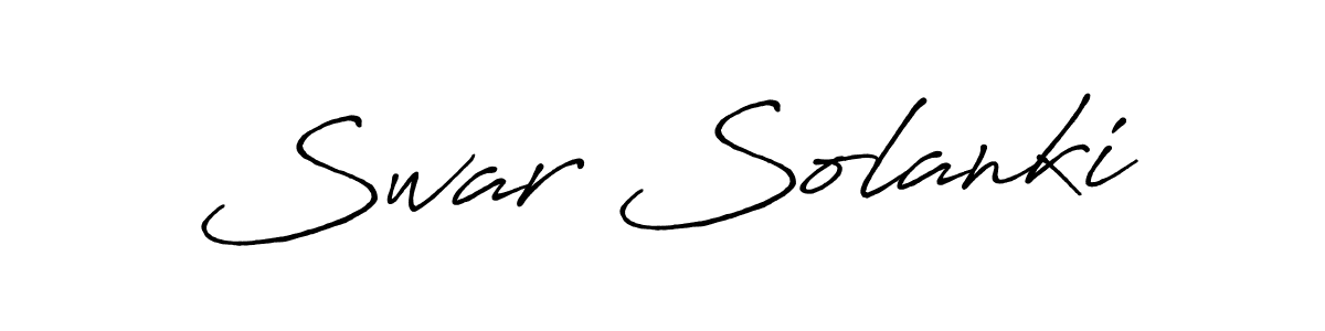 Also we have Swar Solanki name is the best signature style. Create professional handwritten signature collection using Antro_Vectra_Bolder autograph style. Swar Solanki signature style 7 images and pictures png