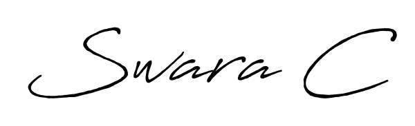 Create your official email sign-off with Swara C name in Antro_Vectra_Bolder style. Crisp, clean, and perfectly legible across all screens. Swara C signature style 7 images and pictures png