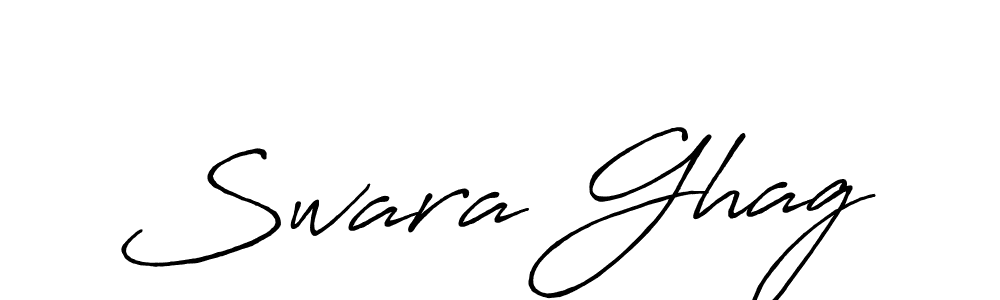 Make a beautiful signature design for name Swara Ghag. With this signature (Antro_Vectra_Bolder) style, you can create a handwritten signature for free. Swara Ghag signature style 7 images and pictures png