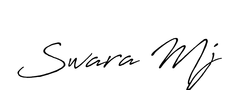 Design your own signature with our free online signature maker. With this signature software, you can create a handwritten (Antro_Vectra_Bolder) signature for name Swara Mj. Swara Mj signature style 7 images and pictures png