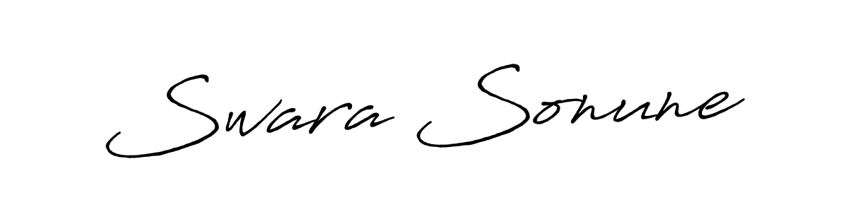 Antro_Vectra_Bolder is a professional signature style that is perfect for those who want to add a touch of class to their signature. It is also a great choice for those who want to make their signature more unique. Get Swara Sonune name to fancy signature for free. Swara Sonune signature style 7 images and pictures png