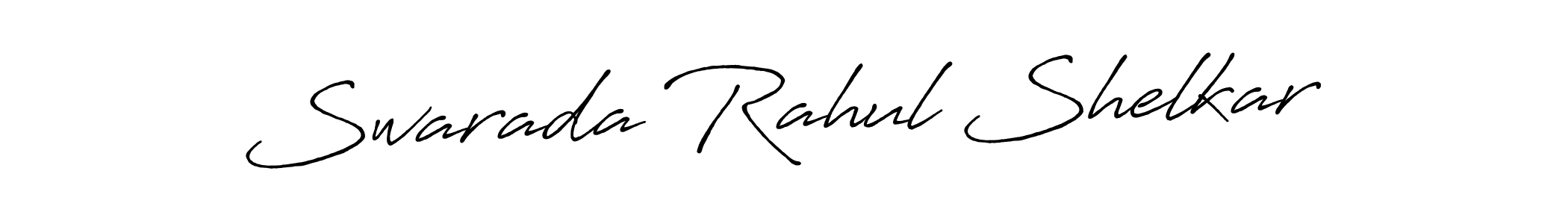 Create a beautiful signature design for name Swarada Rahul Shelkar. With this signature (Antro_Vectra_Bolder) fonts, you can make a handwritten signature for free. Swarada Rahul Shelkar signature style 7 images and pictures png