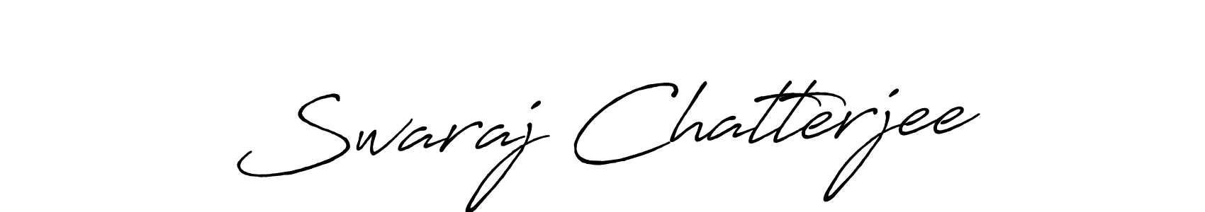 Create a beautiful signature design for name Swaraj Chatterjee. With this signature (Antro_Vectra_Bolder) fonts, you can make a handwritten signature for free. Swaraj Chatterjee signature style 7 images and pictures png
