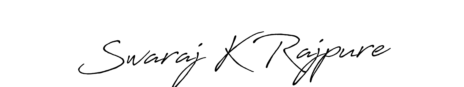 Swaraj K Rajpure stylish signature style. Best Handwritten Sign (Antro_Vectra_Bolder) for my name. Handwritten Signature Collection Ideas for my name Swaraj K Rajpure. Swaraj K Rajpure signature style 7 images and pictures png