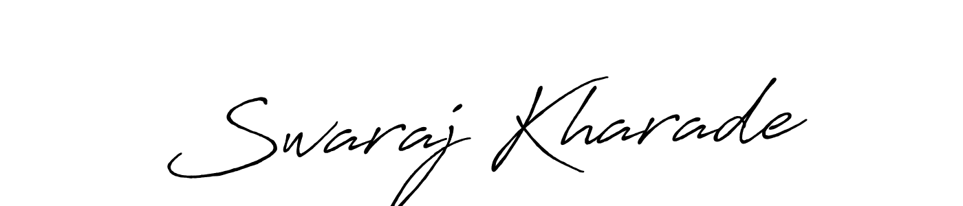 This is the best signature style for the Swaraj Kharade name. Also you like these signature font (Antro_Vectra_Bolder). Mix name signature. Swaraj Kharade signature style 7 images and pictures png