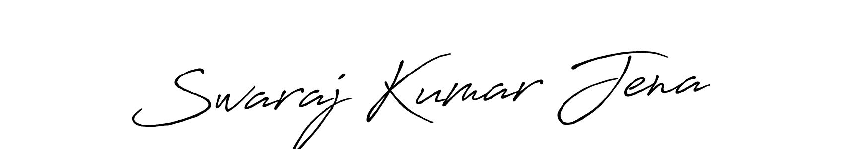 Create a beautiful signature design for name Swaraj Kumar Jena. With this signature (Antro_Vectra_Bolder) fonts, you can make a handwritten signature for free. Swaraj Kumar Jena signature style 7 images and pictures png