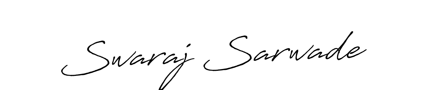 Antro_Vectra_Bolder is a professional signature style that is perfect for those who want to add a touch of class to their signature. It is also a great choice for those who want to make their signature more unique. Get Swaraj Sarwade name to fancy signature for free. Swaraj Sarwade signature style 7 images and pictures png
