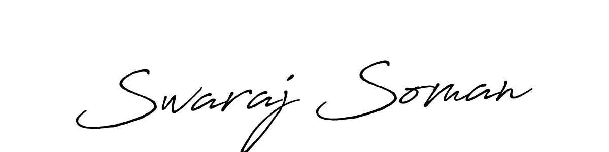 Also You can easily find your signature by using the search form. We will create Swaraj Soman name handwritten signature images for you free of cost using Antro_Vectra_Bolder sign style. Swaraj Soman signature style 7 images and pictures png