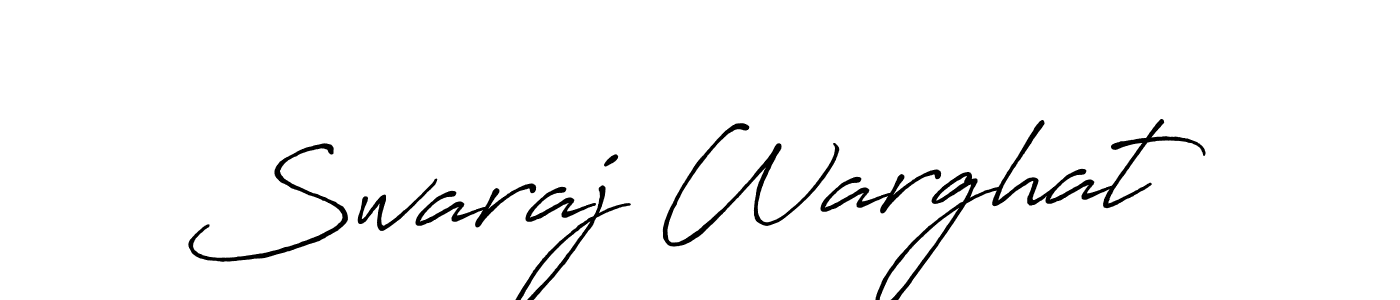 Design your own signature with our free online signature maker. With this signature software, you can create a handwritten (Antro_Vectra_Bolder) signature for name Swaraj Warghat. Swaraj Warghat signature style 7 images and pictures png