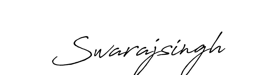 Use a signature maker to create a handwritten signature online. With this signature software, you can design (Antro_Vectra_Bolder) your own signature for name Swarajsingh. Swarajsingh signature style 7 images and pictures png