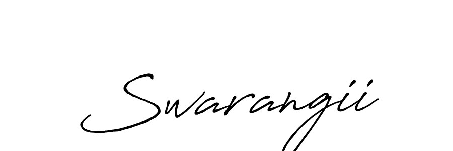 You should practise on your own different ways (Antro_Vectra_Bolder) to write your name (Swarangii) in signature. don't let someone else do it for you. Swarangii signature style 7 images and pictures png