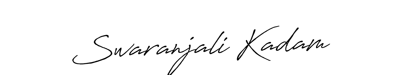 Antro_Vectra_Bolder is a professional signature style that is perfect for those who want to add a touch of class to their signature. It is also a great choice for those who want to make their signature more unique. Get Swaranjali Kadam name to fancy signature for free. Swaranjali Kadam signature style 7 images and pictures png
