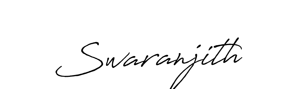 How to make Swaranjith name signature. Use Antro_Vectra_Bolder style for creating short signs online. This is the latest handwritten sign. Swaranjith signature style 7 images and pictures png