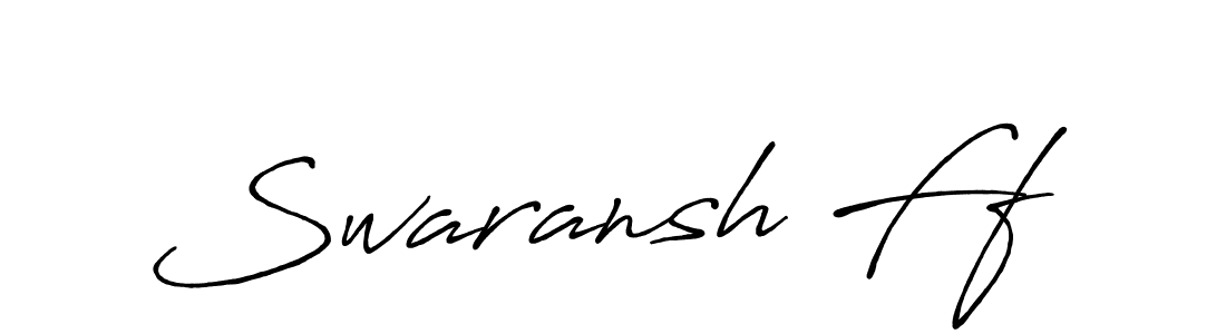 Also You can easily find your signature by using the search form. We will create Swaransh Ff name handwritten signature images for you free of cost using Antro_Vectra_Bolder sign style. Swaransh Ff signature style 7 images and pictures png