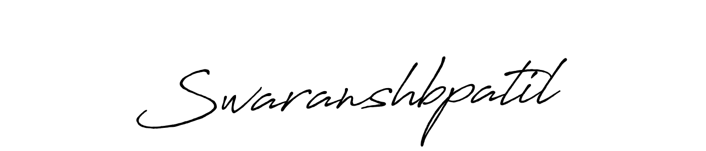 Create a beautiful signature design for name Swaranshbpatil. With this signature (Antro_Vectra_Bolder) fonts, you can make a handwritten signature for free. Swaranshbpatil signature style 7 images and pictures png