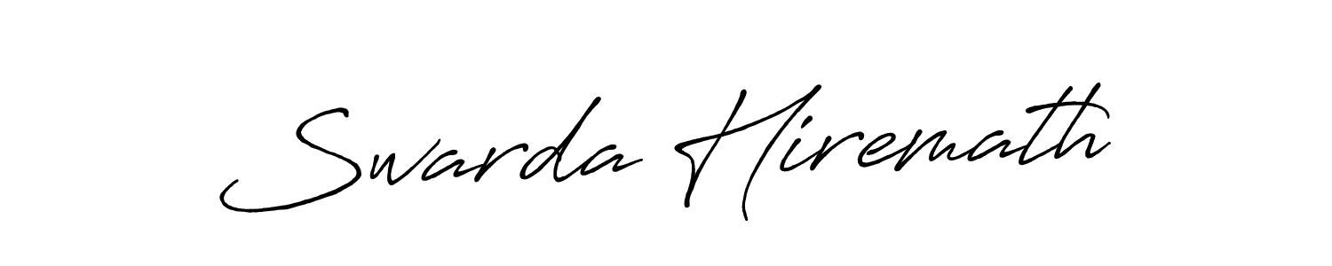 Use a signature maker to create a handwritten signature online. With this signature software, you can design (Antro_Vectra_Bolder) your own signature for name Swarda Hiremath. Swarda Hiremath signature style 7 images and pictures png