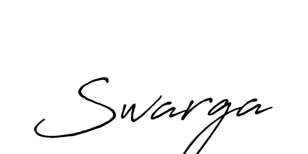 How to make Swarga name signature. Use Antro_Vectra_Bolder style for creating short signs online. This is the latest handwritten sign. Swarga signature style 7 images and pictures png