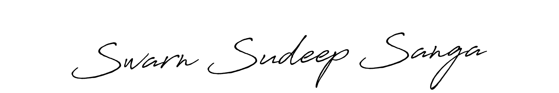 The best way (Antro_Vectra_Bolder) to make a short signature is to pick only two or three words in your name. The name Swarn Sudeep Sanga include a total of six letters. For converting this name. Swarn Sudeep Sanga signature style 7 images and pictures png