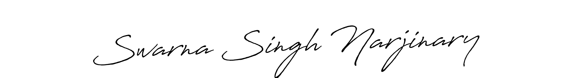 Make a short Swarna Singh Narjinary signature style. Manage your documents anywhere anytime using Antro_Vectra_Bolder. Create and add eSignatures, submit forms, share and send files easily. Swarna Singh Narjinary signature style 7 images and pictures png