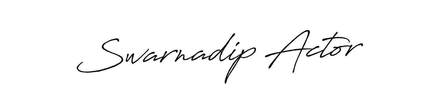 Use a signature maker to create a handwritten signature online. With this signature software, you can design (Antro_Vectra_Bolder) your own signature for name Swarnadip Actor. Swarnadip Actor signature style 7 images and pictures png