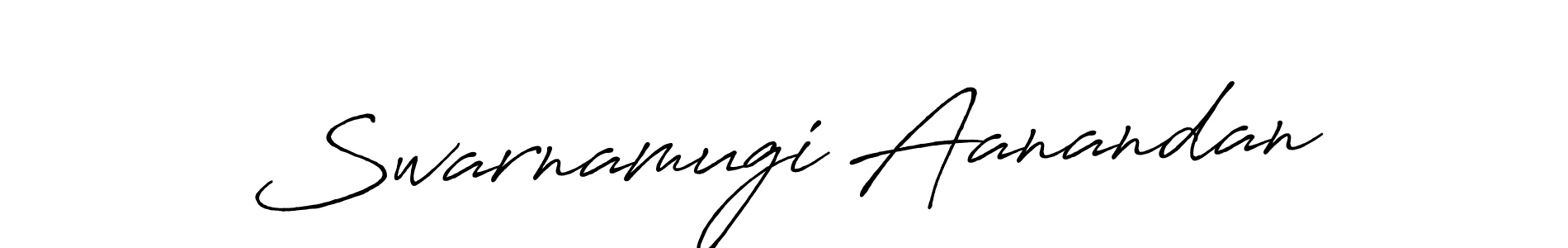 You should practise on your own different ways (Antro_Vectra_Bolder) to write your name (Swarnamugi Aanandan) in signature. don't let someone else do it for you. Swarnamugi Aanandan signature style 7 images and pictures png