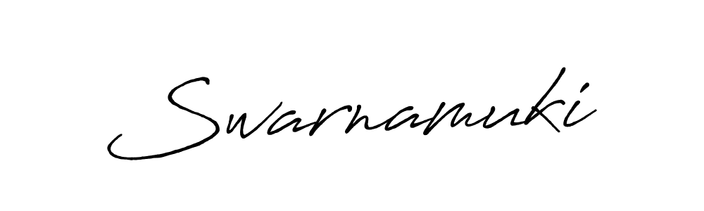 Swarnamuki stylish signature style. Best Handwritten Sign (Antro_Vectra_Bolder) for my name. Handwritten Signature Collection Ideas for my name Swarnamuki. Swarnamuki signature style 7 images and pictures png