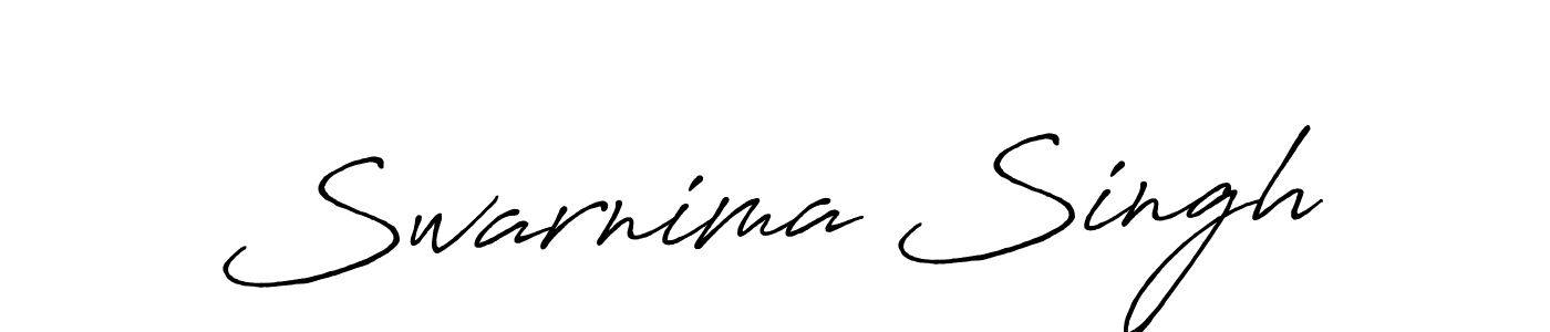 Make a beautiful signature design for name Swarnima Singh. With this signature (Antro_Vectra_Bolder) style, you can create a handwritten signature for free. Swarnima Singh signature style 7 images and pictures png