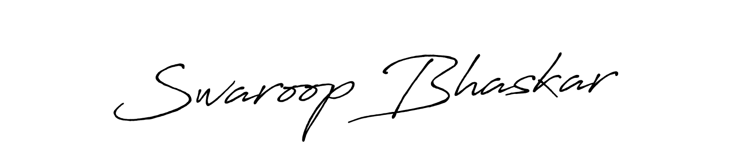 How to make Swaroop Bhaskar name signature. Use Antro_Vectra_Bolder style for creating short signs online. This is the latest handwritten sign. Swaroop Bhaskar signature style 7 images and pictures png
