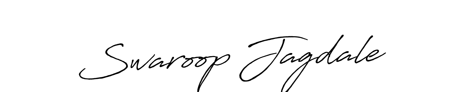 Make a beautiful signature design for name Swaroop Jagdale. With this signature (Antro_Vectra_Bolder) style, you can create a handwritten signature for free. Swaroop Jagdale signature style 7 images and pictures png