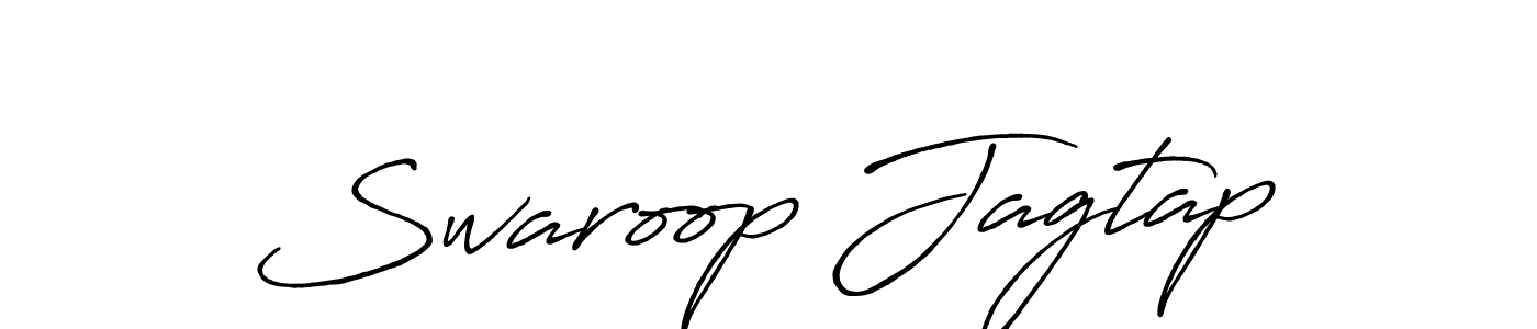 Antro_Vectra_Bolder is a professional signature style that is perfect for those who want to add a touch of class to their signature. It is also a great choice for those who want to make their signature more unique. Get Swaroop Jagtap name to fancy signature for free. Swaroop Jagtap signature style 7 images and pictures png